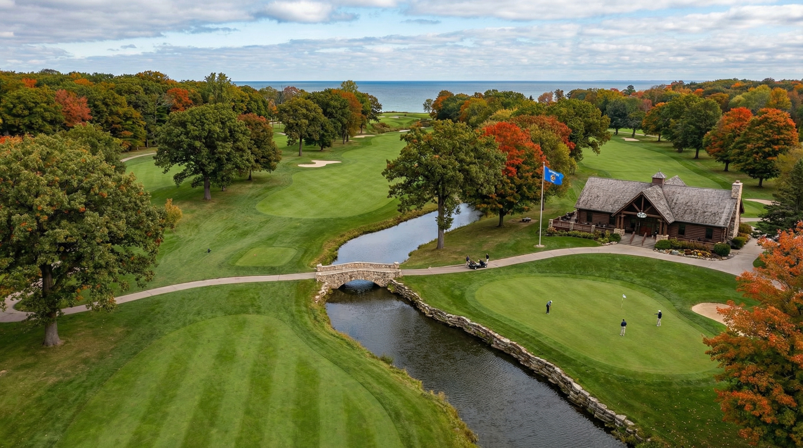 Wisconsin golf course in fall